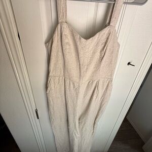 Old Navy Beige Jumpsuit with Wide Straps